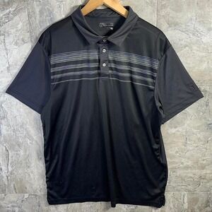 PGA Tour golf Black polo shirt Men's Size Large  #golfing